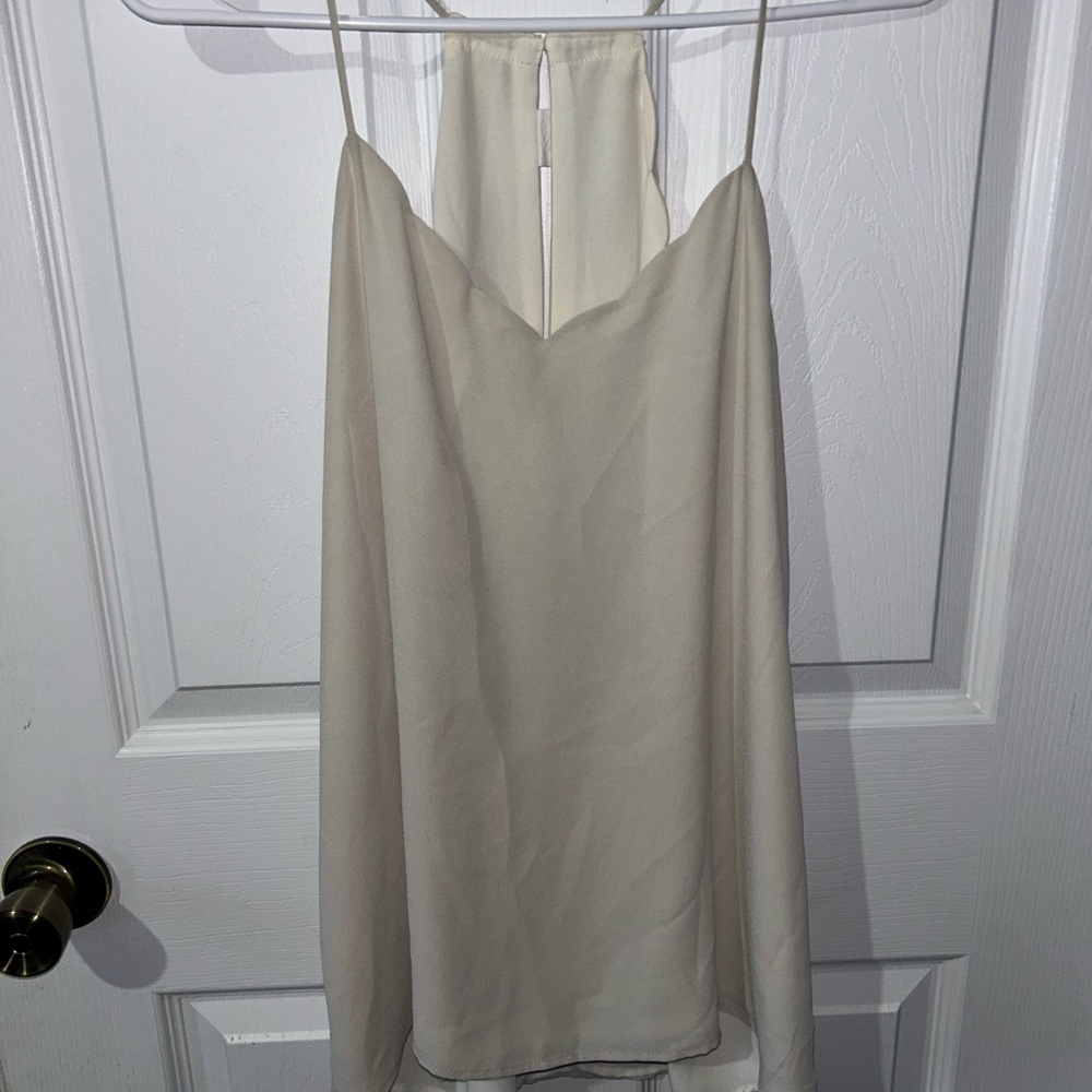 Express Cream Sleeveless Blouse